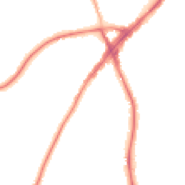 Night-time road noise heatmap for KT10 9LF