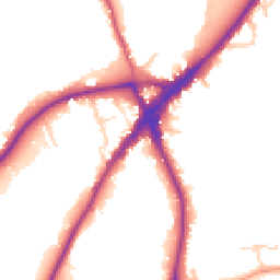 Daytime road noise heatmap for KT10 9QA