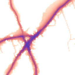 Daytime road noise heatmap for KT10 9RL