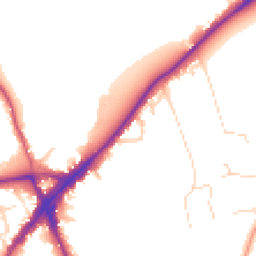Daytime road noise heatmap for KT10 9UA