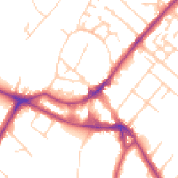 Daytime road noise heatmap for KT12 1AE