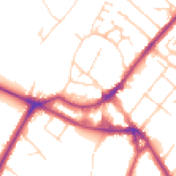 Daytime road noise heatmap for KT12 1AF