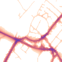Daytime road noise heatmap for KT12 1AJ