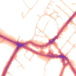 Daytime road noise heatmap for KT12 1AN