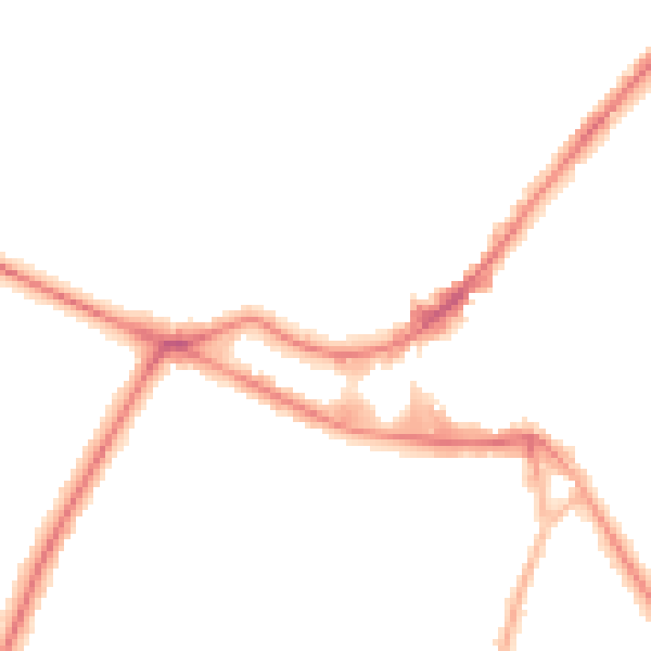 Night-time road noise heatmap for KT12 1BB