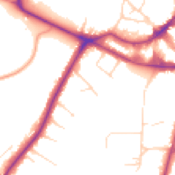 Daytime road noise heatmap for KT12 1BJ