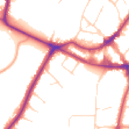 Daytime road noise heatmap for KT12 1BL