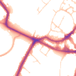 Daytime road noise heatmap for KT12 1BT