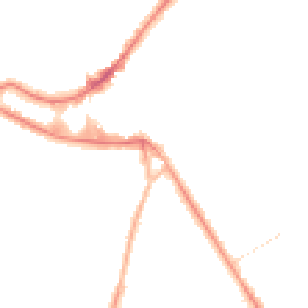 Night-time road noise heatmap for KT12 1BU