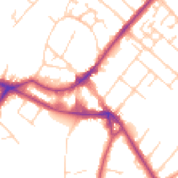 Daytime road noise heatmap for KT12 1DA