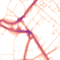 Daytime road noise heatmap for KT12 1DJ