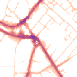 Daytime road noise heatmap for KT12 1DN