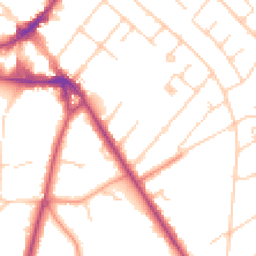Daytime road noise heatmap for KT12 1EE