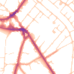 Daytime road noise heatmap for KT12 1EG
