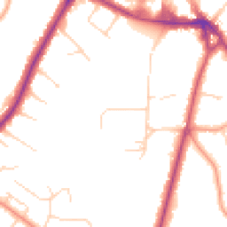 Daytime road noise heatmap for KT12 1EL
