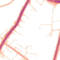 Daytime road noise heatmap for KT12 1EN