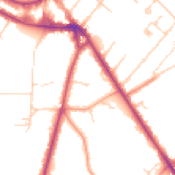 Daytime road noise heatmap for KT12 1JD