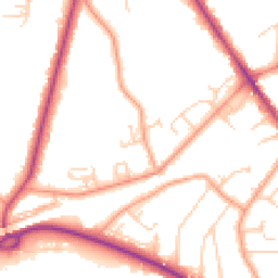 Daytime road noise heatmap for KT12 1JR