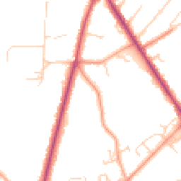 Daytime road noise heatmap for KT12 1JU