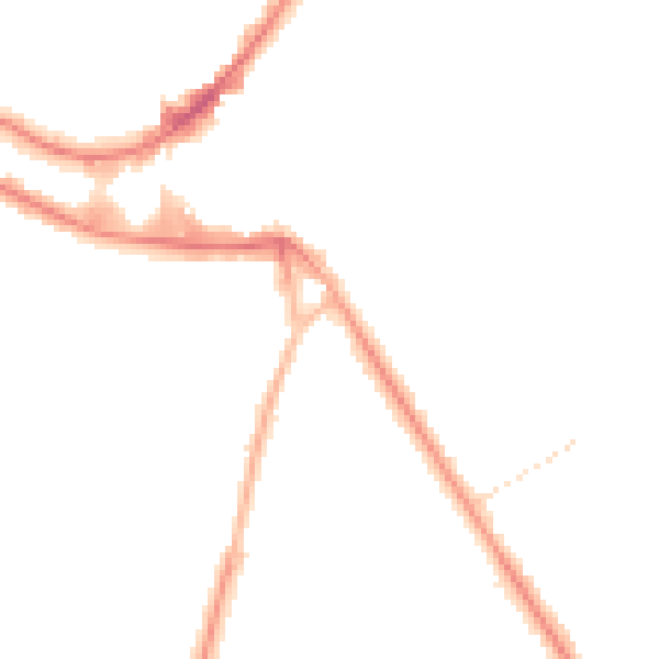 Night-time road noise heatmap for KT12 1LB