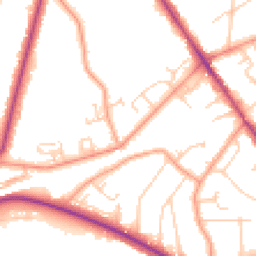 Daytime road noise heatmap for KT12 1LT
