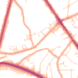 Daytime road noise heatmap for KT12 1LU