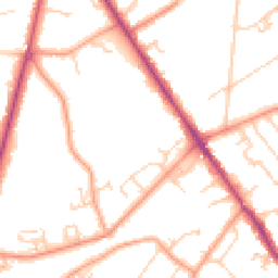 Daytime road noise heatmap for KT12 1NB