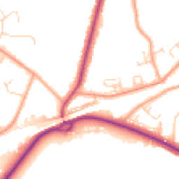 Daytime road noise heatmap for KT12 1NG