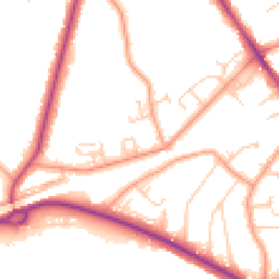 Daytime road noise heatmap for KT12 1NN