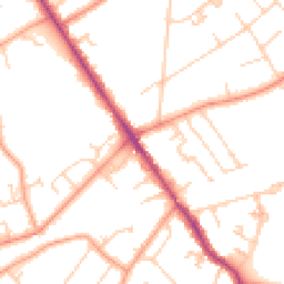 Daytime road noise heatmap for KT12 1RJ
