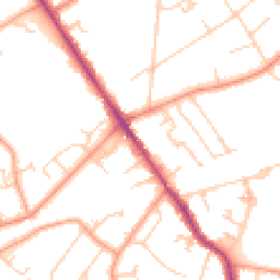 Daytime road noise heatmap for KT12 1RN