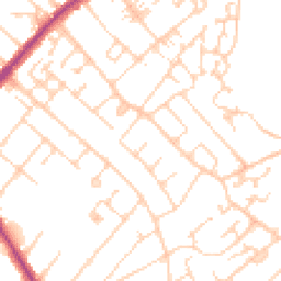 Daytime road noise heatmap for KT12 2AJ