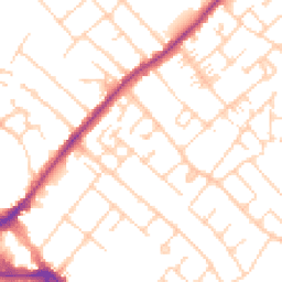 Daytime road noise heatmap for KT12 2BY