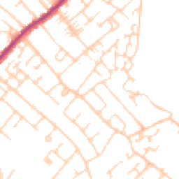 Daytime road noise heatmap for KT12 2DA