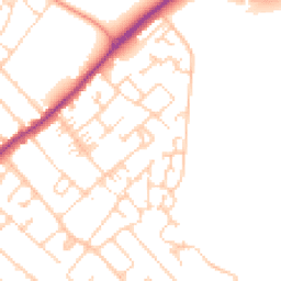 Daytime road noise heatmap for KT12 2DH