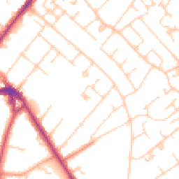 Daytime road noise heatmap for KT12 2DN