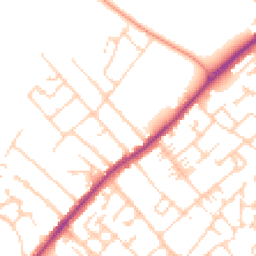 Daytime road noise heatmap for KT12 2DP
