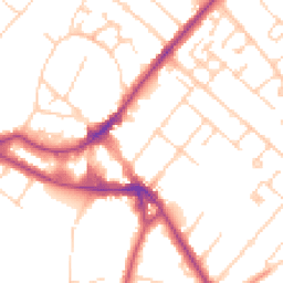 Daytime road noise heatmap for KT12 2EZ