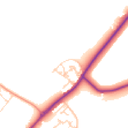 Daytime road noise heatmap for KT12 2FJ