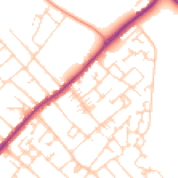 Daytime road noise heatmap for KT12 2HL