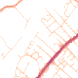 Daytime road noise heatmap for KT12 2JX
