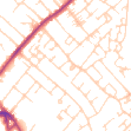 Daytime road noise heatmap for KT12 2NW