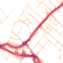Daytime road noise heatmap for KT12 2PA