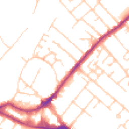 Daytime road noise heatmap for KT12 2PT