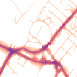 Daytime road noise heatmap for KT12 2PU