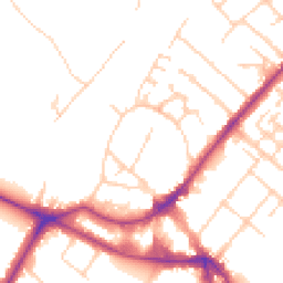 Daytime road noise heatmap for KT12 2PY