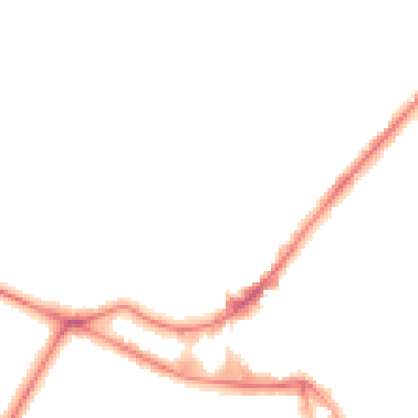 Night-time road noise heatmap for KT12 2PY