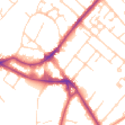 Daytime road noise heatmap for KT12 2TZ