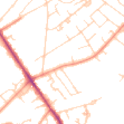Daytime road noise heatmap for KT12 3AB