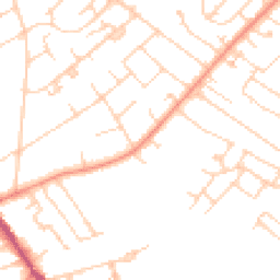 Daytime road noise heatmap for KT12 3AQ